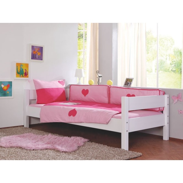 Ropa de cama con corazones rosas