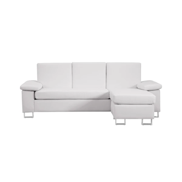 Sofá con chaise longue blanco