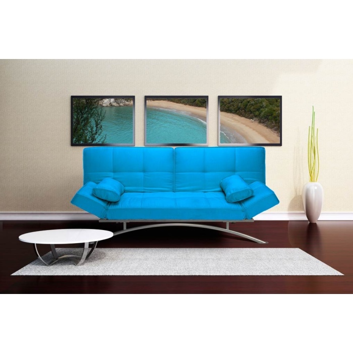 Sofá-cama turquesa
