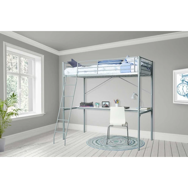  Cama alta con escritorio