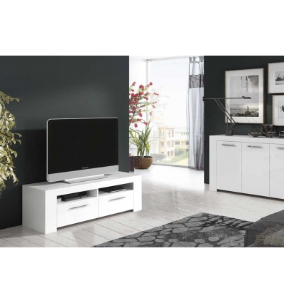 Mueble tv blanco brillo