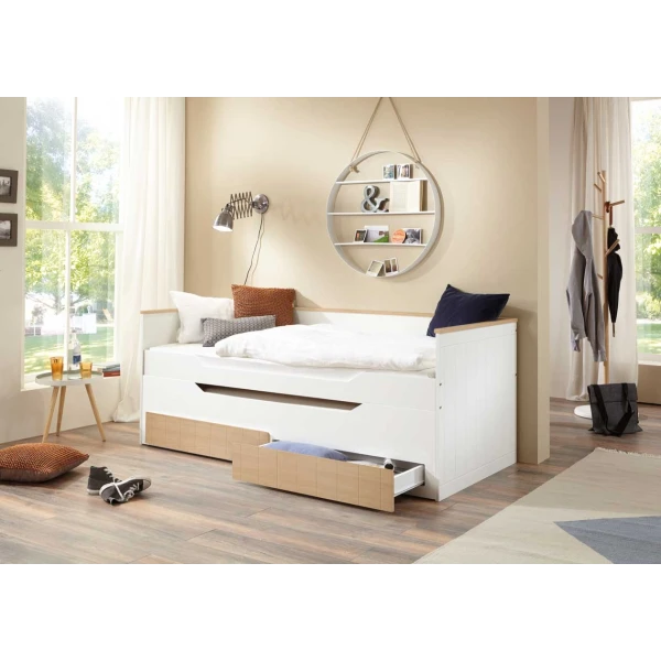 Cama doble con cajones