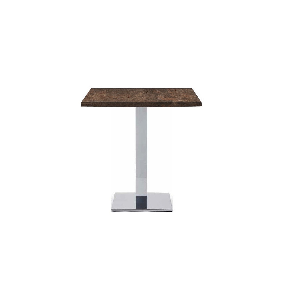 Mesa 70 x 70 cm marrón oxido