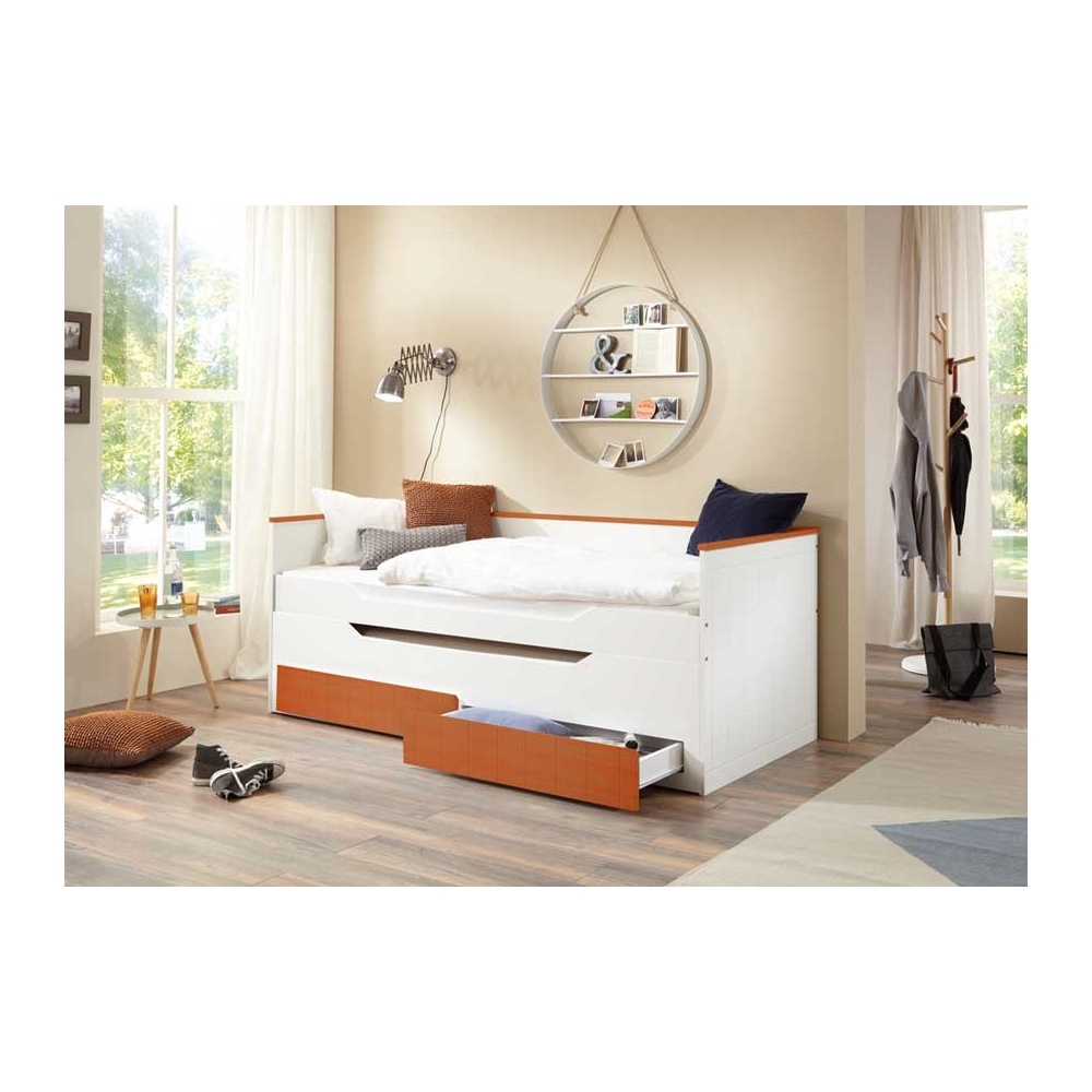 Cama doble con cajones