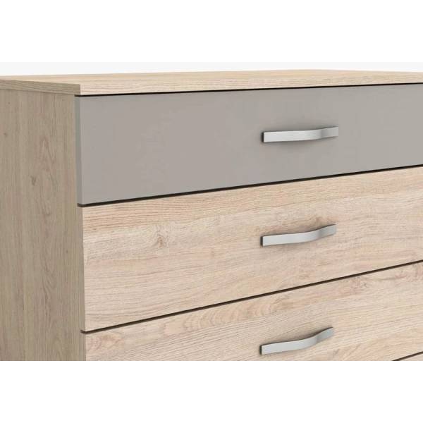 Cómoda 4 cajones bicolor