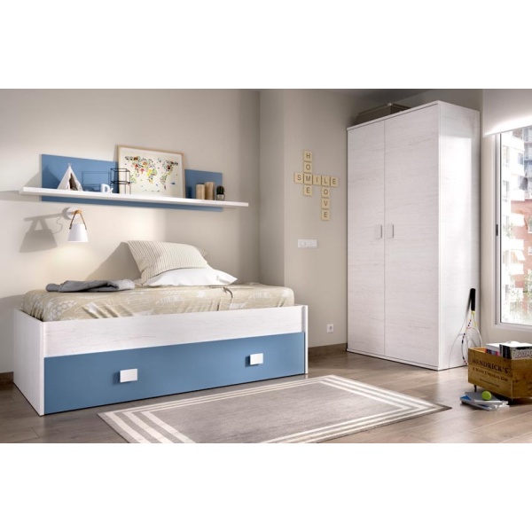 cama nido con estanteria juvenil