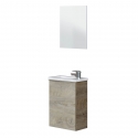 MUEBLE DE BAÑO CON ESPEJO Y LAVABO OAK