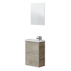 MUEBLE DE BAÑO CON ESPEJO Y LAVABO OAK