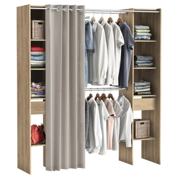 Vestidor doble con Cortinas