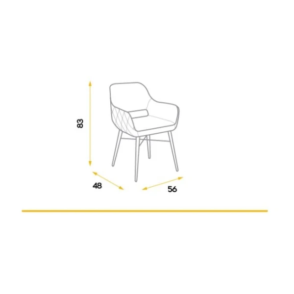 Silla De Comedor Con Reposabrazos