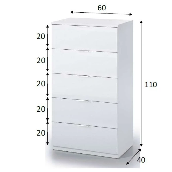 Cómoda Blanca Gran Capacidad