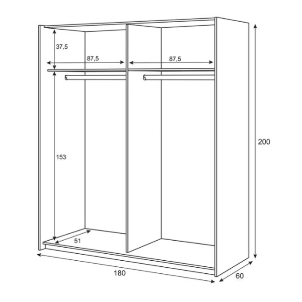 Armario Bicolor 2 Puertas 