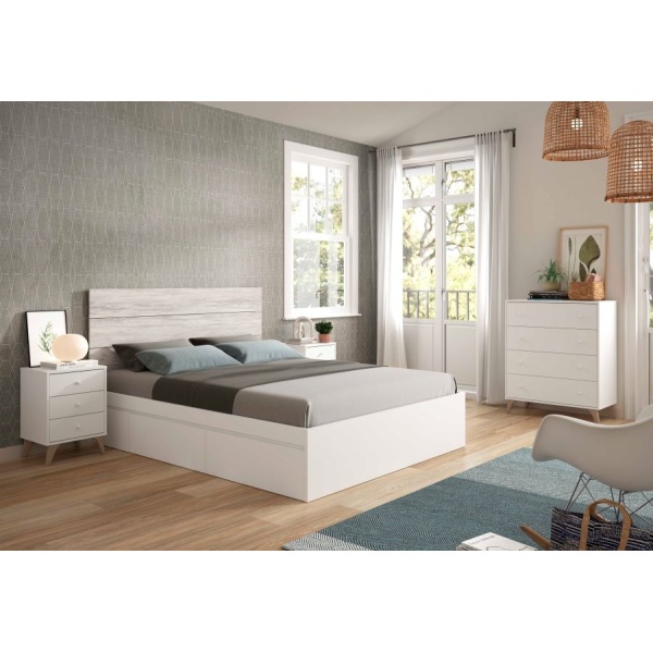 Cabecero y 2 Mesitas