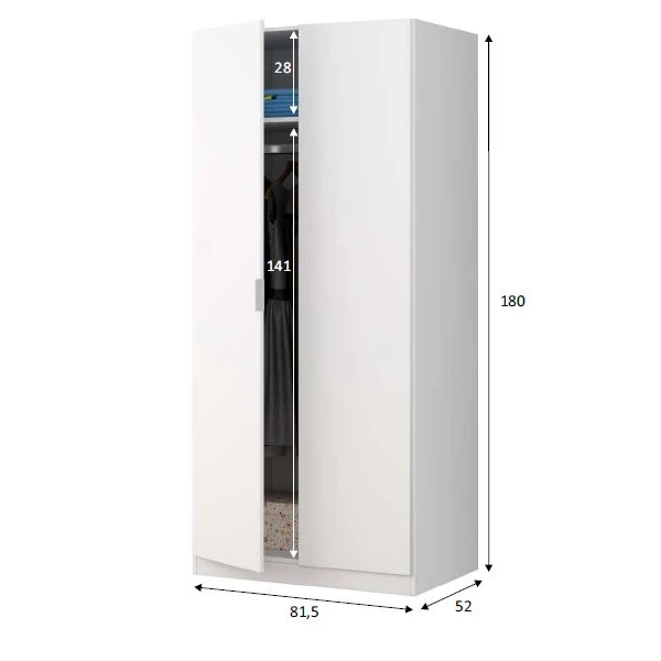 Armario Blanco 2 Puertas 