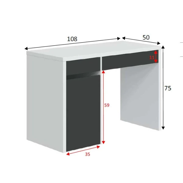 Mesa De Escritorio Bicolor