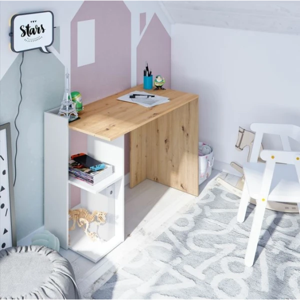 Mesa De Estudio Con Estantes