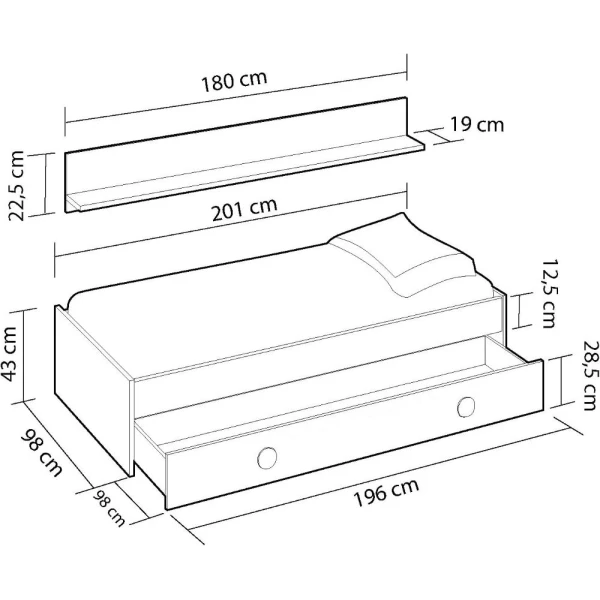 Cama Infantil Con Cajon 
