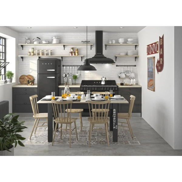 MESA DE COMEDOR EXTENSIBLE EN ESTILO INDUSTRIAL WEY
