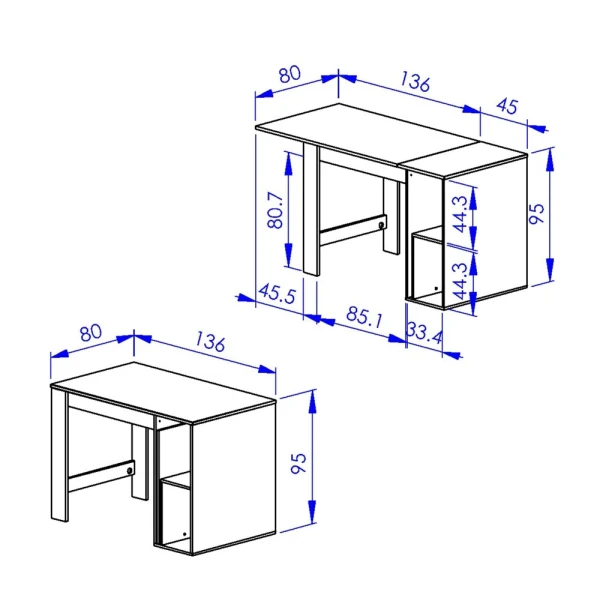 MESA DE COCINA EXTENSIBLE DE ESTILO INDUSTRIAL CHICAGO