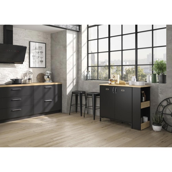 MESA ALTA DE COCINA MULTIUSOS CON ARMARIO PETRI