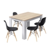 Mesa de comedor roble / blanco
