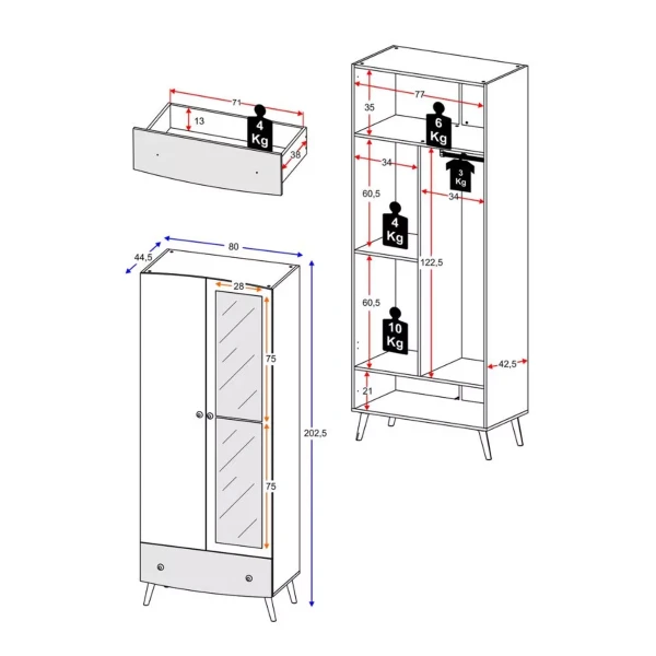 Armario infantil 80 cms