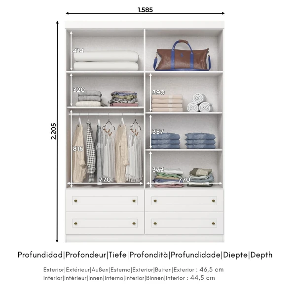 ARMARIO DOBLE INFANTIL TILIUM