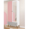 ARMARIO INFANTIL BLANCO, GRIS Y ROSA RINGO