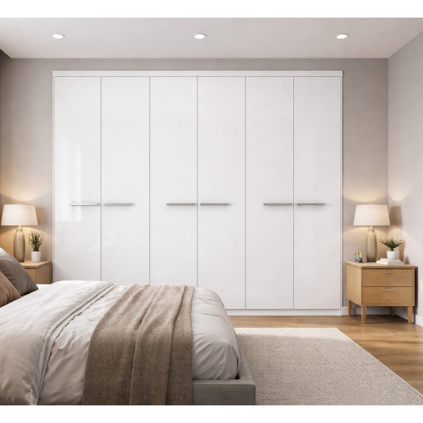 Armario vestidor 6 puertas de 202 x 47 x 217 cm