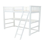 Litera alta blanca de madera con escritorio – vista principal Sophia Vicawu