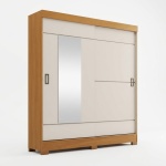 Armario de puertas correderas con espejo y cajones. 163 x 48,5 x 200 cm