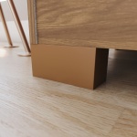 Armario Vestidor Crisol con patas en roble natural y acabado gris shine, diseño moderno y elegante